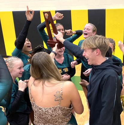 The Yulee High School volleyball team beat Fernandina Beach 3-0 in the District 3-4A championship game Thursday in Yulee. Photo by Beth Jones/News-Leader