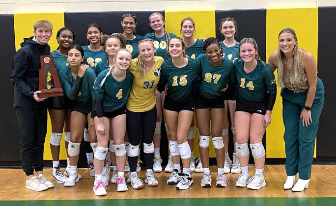 The Yulee High School volleyball team beat Fernandina Beach 3-0 in the District 3-4A championship game Thursday in Yulee. Photo by Beth Jones/News-Leader