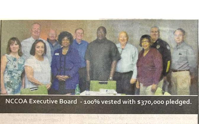 NCCOA President and CEO Janice Ancrum (fifth from left) and the Executive Board kick off the “Building for Our Future” Capital Campaign, 2016. Submitted photo