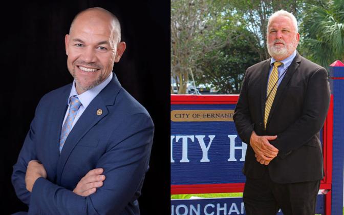City commission accepts Ty Ross (left) resignation, names George as interim city manager. 