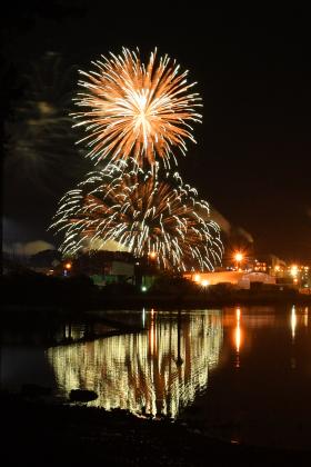 The Shrimp Drop wrapped up with a fireworks display to ring in the new year. Photo by Pam Bell Photography