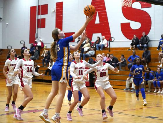 The Fernandina Beach High School girls basketball team traveled to Hilliard Tuesday night, where the Lady Pirates won in overtime. Photo by Steven Miller/Special