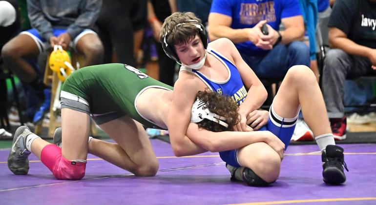 Pirate grapplers at Saylor duals. Photo by Erin Mahoney/Special