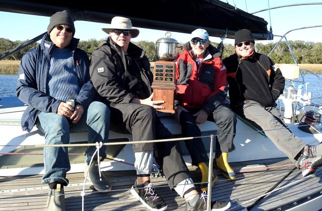 Ice Bucket winners John Hodge, Wilby Whitt, Fred Eichmann and Dave Ahlers on Misty. Submitted photo