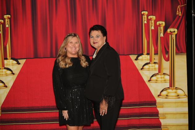 Ashley Taylor, left, with Superintendent of Nassau Schools Kathy Burns. Submitted photo