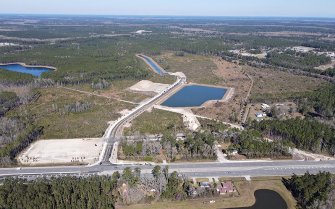 Aerial view of the newly opened Wildlight Commerce Park. Submitted