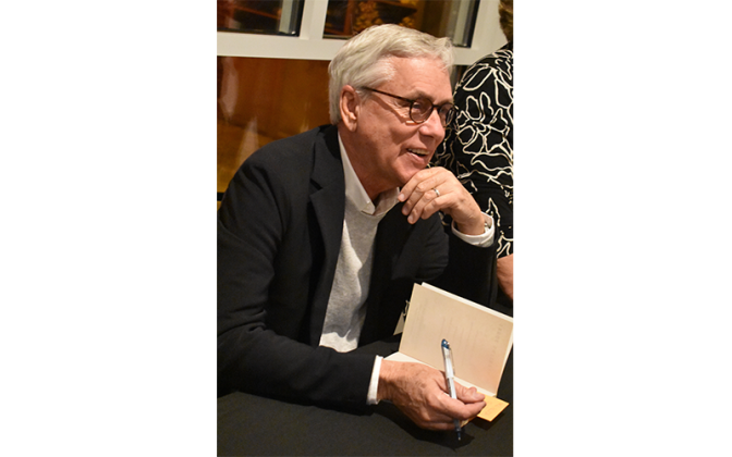 Carl Hiaasen was available to sign books and visit with attendees after he spoke at a recent event on Amelia Island. Photo by Andy Diffenderfer/CNI Newspapers