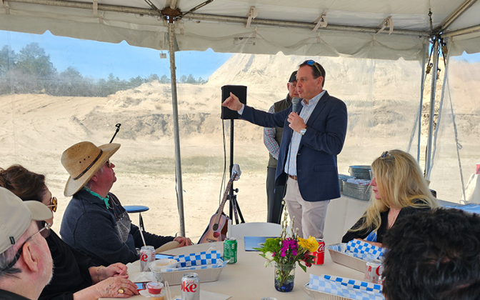 Josh Harrison, CEO of Patillo Industrial Real Estate, spoke on local workforce opportunities with the opening of Wildlight Commerce Park. Photo by Foy Maloy/News-Leader