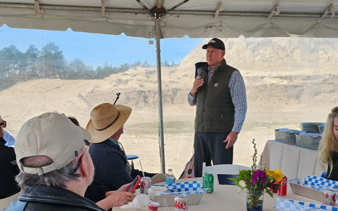 Vice president of New Investment for Pattillo Industrial Real Estate Peter Anderson began the program to announce the opening of Wildlight Commerce Park. Photo by Foy Maloy/News-Leader