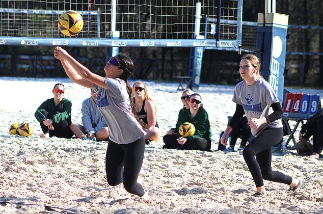 The Lady Pirate beach volleyball team. Photo by Beth Jones