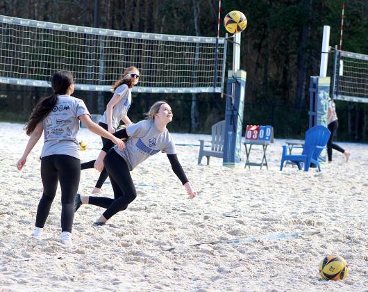 The Lady Pirate beach volleyball team. Photo by Beth Jones