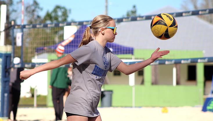The Lady Pirate beach volleyball team. Photo by Beth Jones