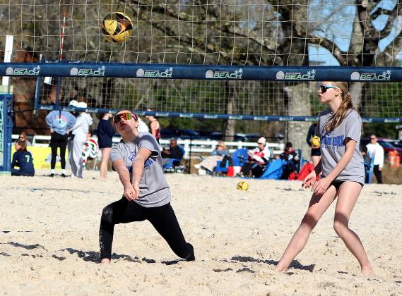 The Lady Pirate beach volleyball team. Photo by Beth Jones