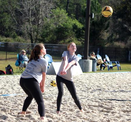 The Lady Pirate beach volleyball team. Photo by Beth Jones