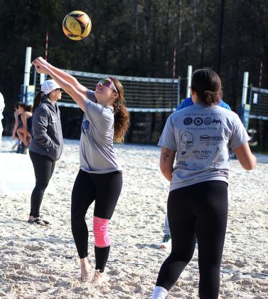 The Lady Pirate beach volleyball team. Photo by Beth Jones
