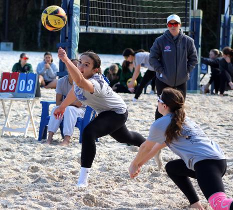 The Lady Pirate beach volleyball team. Photo by Beth Jones