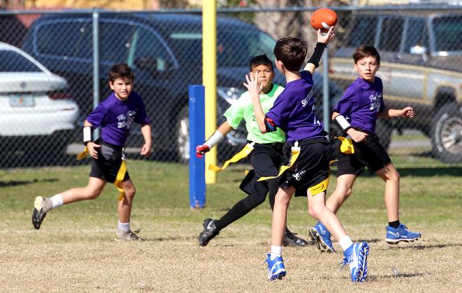 Opening day for flag football. Photo by Beth Jones/News-Leader