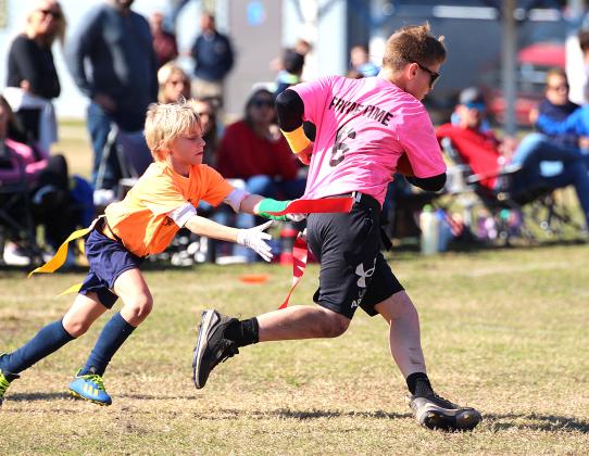 Opening day for flag football. Photo by Beth Jones/News-Leader