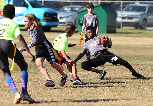Opening day for flag football. Photo by Beth Jones/News-Leader