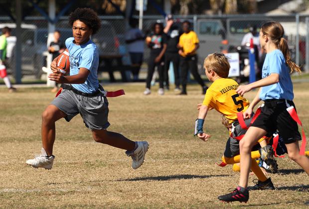 Opening day for flag football. Photo by Beth Jones/News-Leader