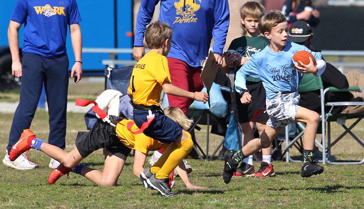 Opening day for flag football. Photo by Beth Jones/News-Leader
