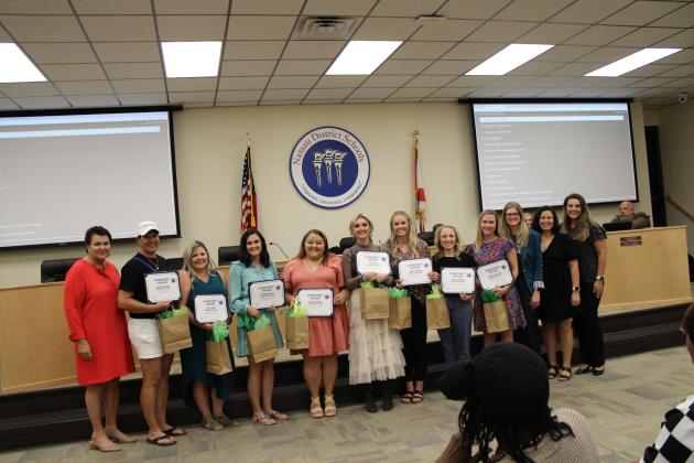 Teachers from Wildlight Elementary School were recently recognized for turning their classrooms into magical learning spaces. From left, Chritina Steffen, Laura Smith, Victoria Rowell, Heather Rowan, Kori Long, Ashley Hawkins, Missy Fancher, Corinna Ballard, Amber Bovinette, Michelle Chambers and Sarah Ray. Photo by Tracy McCormick-Dishman/News-Leader