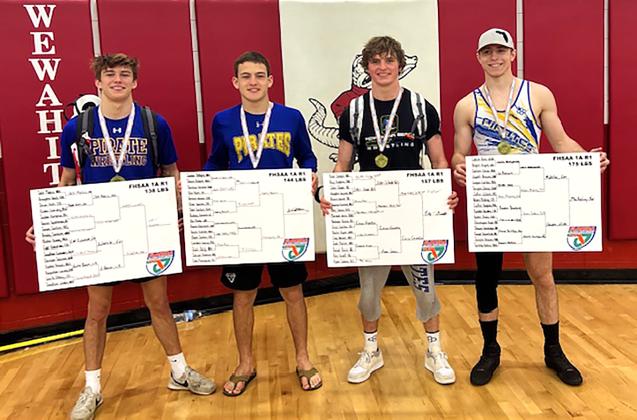 region champs Kubatzke, Cole Misciagna, Enzo Gamba and Nolan McKelvy; Misciagna; Gamba; and McKelvy. PHOTOS BY ERIN MAHONEY AND STORMY KUBATZKE/SPECIAL