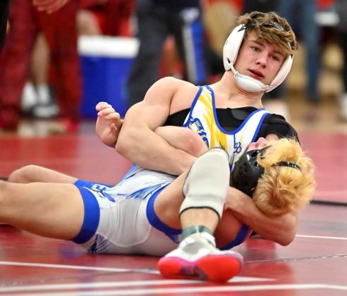 Pirate wrestlers Cael Kubatzke. PHOTOS BY ERIN MAHONEY AND STORMY KUBATZKE/SPECIAL