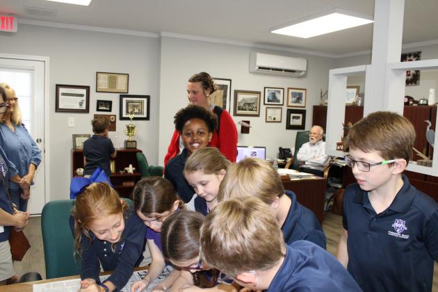 FBCA third grade visits the News-Leader.  Photo by Tracy McCormick-Dishman/News-Leader