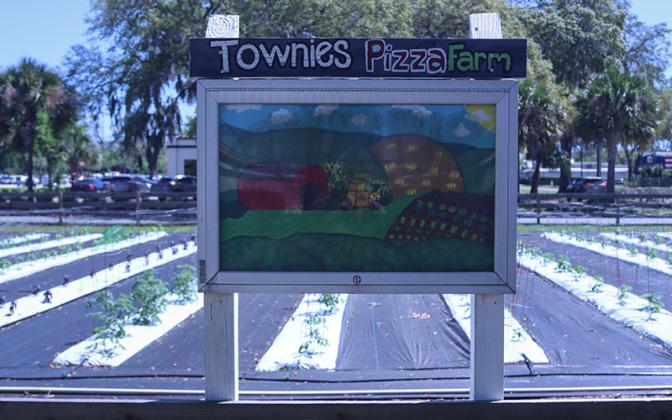 Townies Pizza garden is located on a lot next to the restaurant. Photo by Ashley Chandler/News-Leader