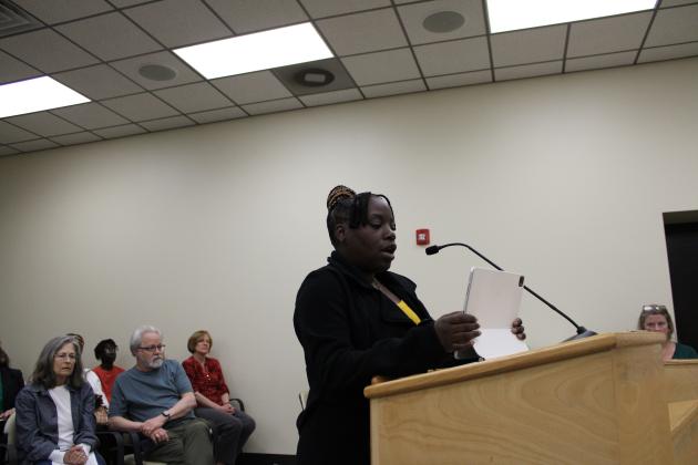 Reatner Dampier, the mother of a Fernandina Beach Middle School student, used social media to bring attention to claims of a racist comment against her son during a science lesson. Photo by Tracy McCormick-Dishman/News-Leader