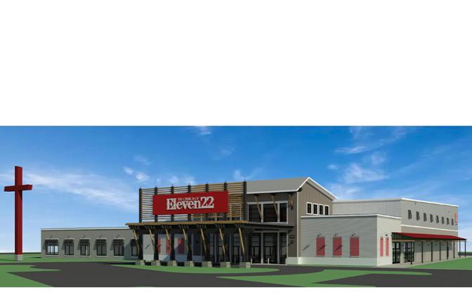 construction on a 40,000-square-foot church for Church of Eleven22 is to begin in the coming months. Submitted
