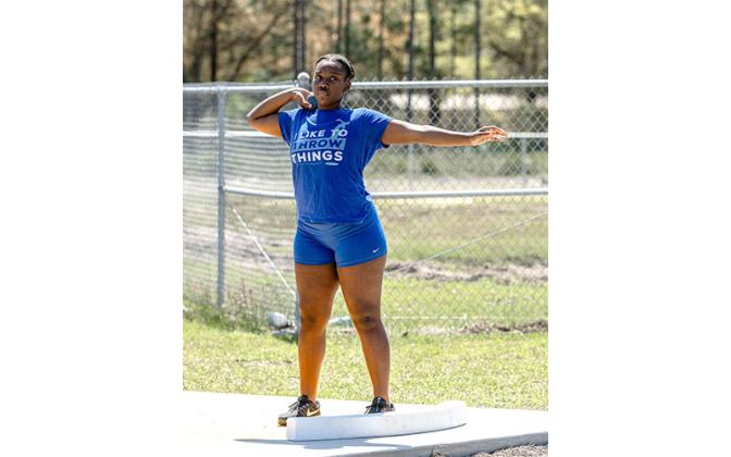 FBHS’s Naslynn Morris will compete in the state track and field meet Thursday at the University of North Florida. Photo by Penny Glackin/Special