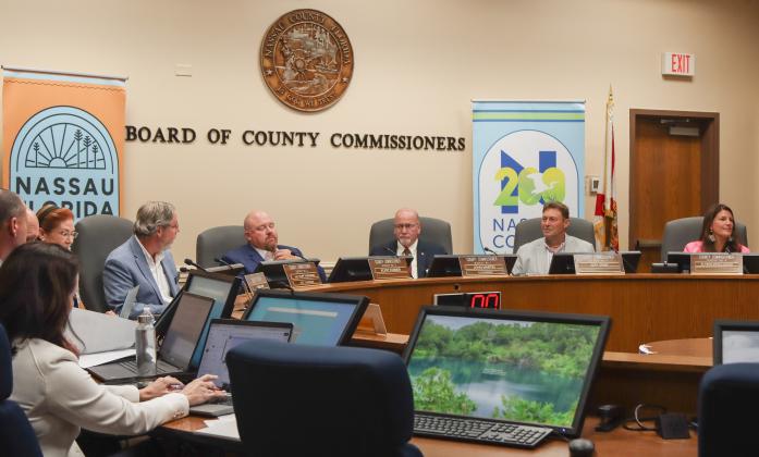 The Nassau County Board of County Commissioners meets Monday for its first meeting of June. The meeting kicked off with a quarterly presentation updating the board on the Capital Improvement Plan.  Photo by Ashley Chandler/News-Leader