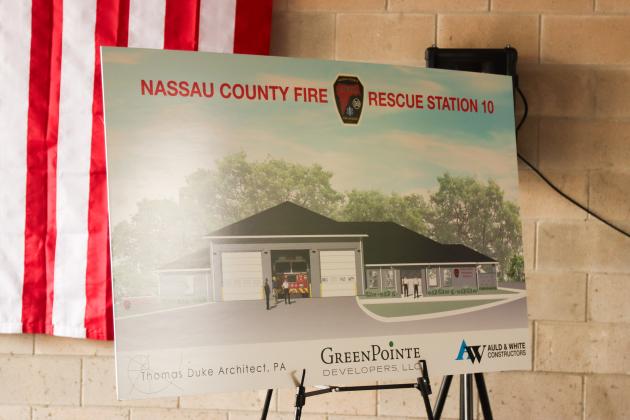 A ceremonial groundbreaking was held for Station 10 at 10 a.m. on Thursday in Nassau County. The third fire station groundbreaking since February. Photo by Ashley Chandler/News-Leader