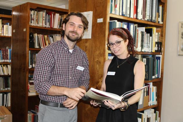This week outgoing museum curator Jarrett Hill is orienting his replacement to the position, Isabelle Bournigault. The Amelia Island Museum of History is located at 233 S. Third St.