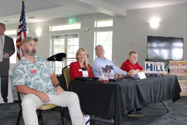 Candidates for Ocean Highway and Port Authority speak at a recent forum hosted by the Federated Republican Women of Nassau. Photo by Julia Roberts/News-Leader
