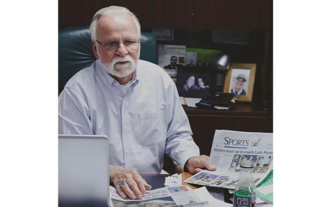Community Newspapers Regional Publisher Foy Maloy shares news about the growth of the Fernandina Beach News-Leader, and why Local Matters. Photo by Ashley Chandler/News-Leader