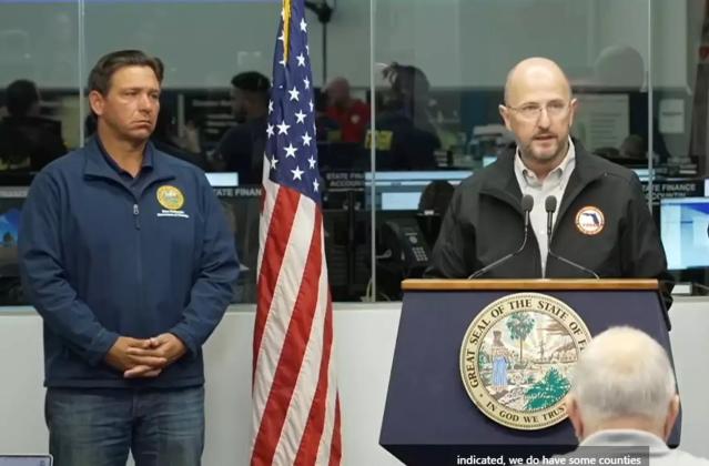 Florida Department of Emergency Management director Kevin Guthrie updates the media on efforts to prepare the state as Tropical Storm Debby approached. The storm was expected to intensify to a Category 1 or 2 hurricane by landfall on Monday. Gov. Ron DeSantis also spoke about other state work being done to prepare for the storm. Gov. DeSantis Facebook