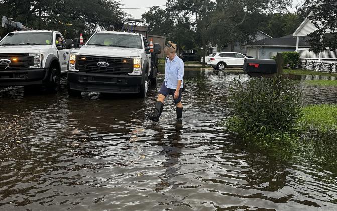 The city of Fernandina Beach shared this photo on social media Thursday with a resolution declaring a Local State of Emergency. The state of emergency is due to “extraordinary and unprecedented” rainfall that “overwhelmed the city’s stormwater system and entered the city’s wastewater system,” a news release from Interim City Manager Jeremiah Glisson said. Submitted photo