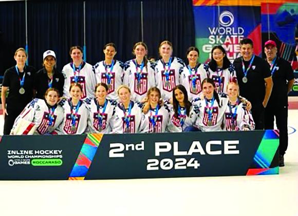 Team USA during the junior women’s Inline Hockey World Championships in Italy.
