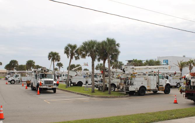 7 Utility Services had 75 pieces of equipment ready to help restore electricity after Hurricane Milton, which is predicted to hit the west coast of Florida early Thursday. Photos by Julia Roberts/News-Leader