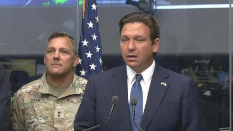 Gov. Ron DeSantis discusses Hurricane Milton, which is expected to make landfall early Thursday. Submitted photo