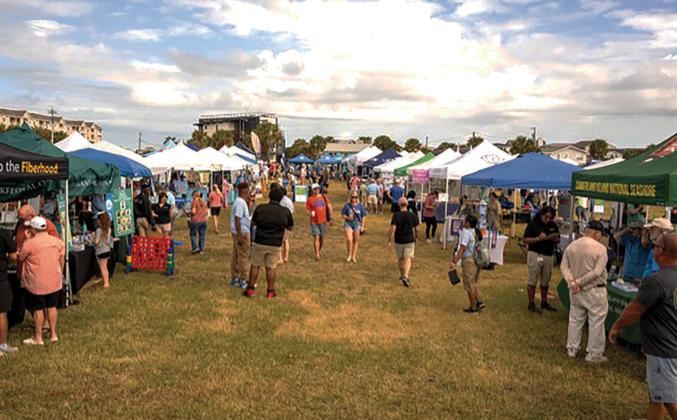 Attendees of the 2024 Right Whale Festival visit booths during the weekend of Nov. 2 and 3. Submitted photo