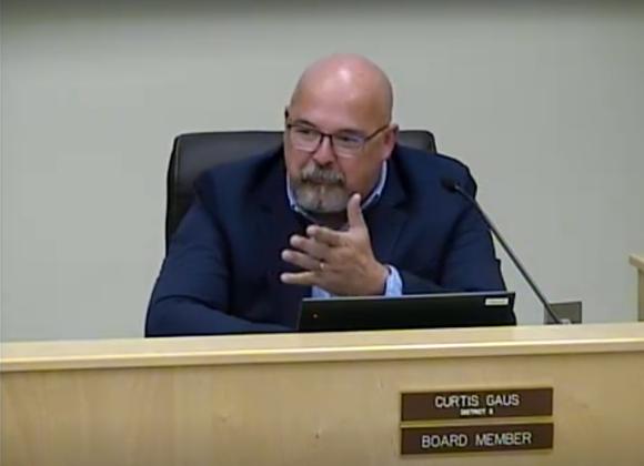 The recent Nassau County School Board meeting marked the final session for outgoing board member Curtis Gaus. Submitted photo