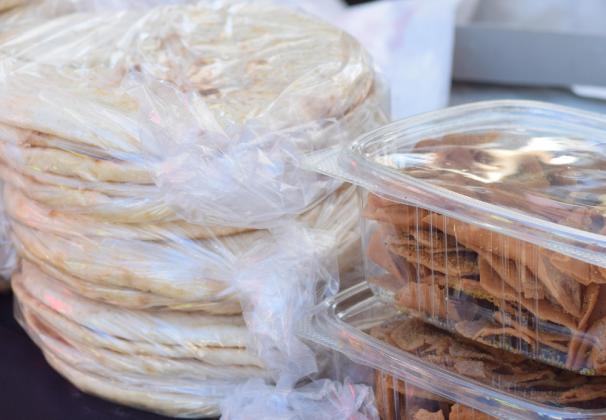Pita bread and pita chips from Middle Eastern vendor, Friends' Products, available at the Saturday Farmers Market. Submitted photo