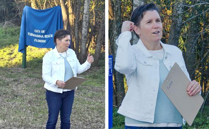 City Commissioner Joyce Tuten speaks at the sign-unveiling ceremony dedicating the city’s conservation land on North 11th Street to Bishop John Freeman Young. Photo by Ashley Chandler/News-Leader