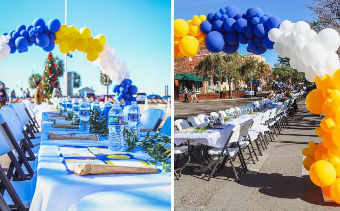 Dining Down Centre featured the longest table ever on Centre Street to celebrate Fernandina's 200th birthday. Photos by Ashley Chandler/News-Leader