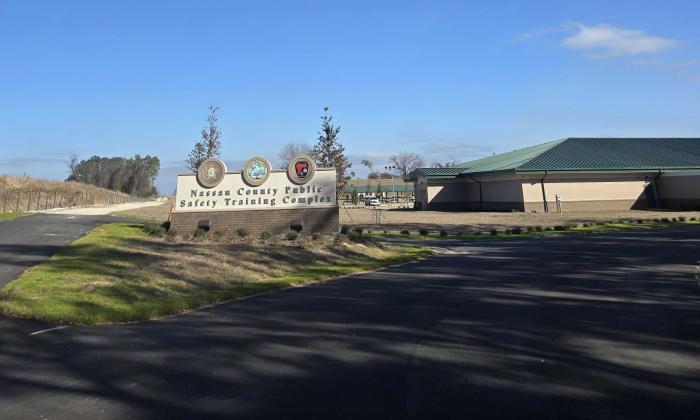 A sign welcome trainees to the Nassau County Public Safety Training Complex. Photo by Ashley Chandler/News-Leader
