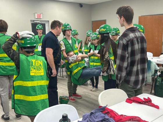 YETies from the 4-H Yet program were joined by members of Fire Rescue Station 30 on Thursday to learn search and rescue tactics. Photo by Nassau County 4-H